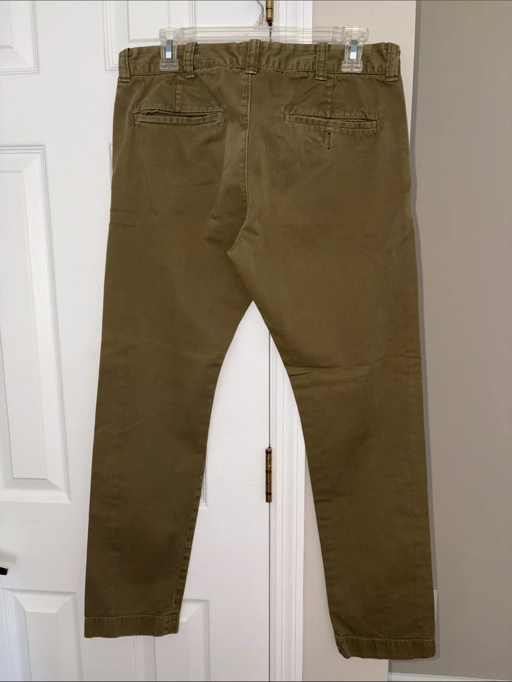 J. Crew Olive Chinos - Men's Straight Fit